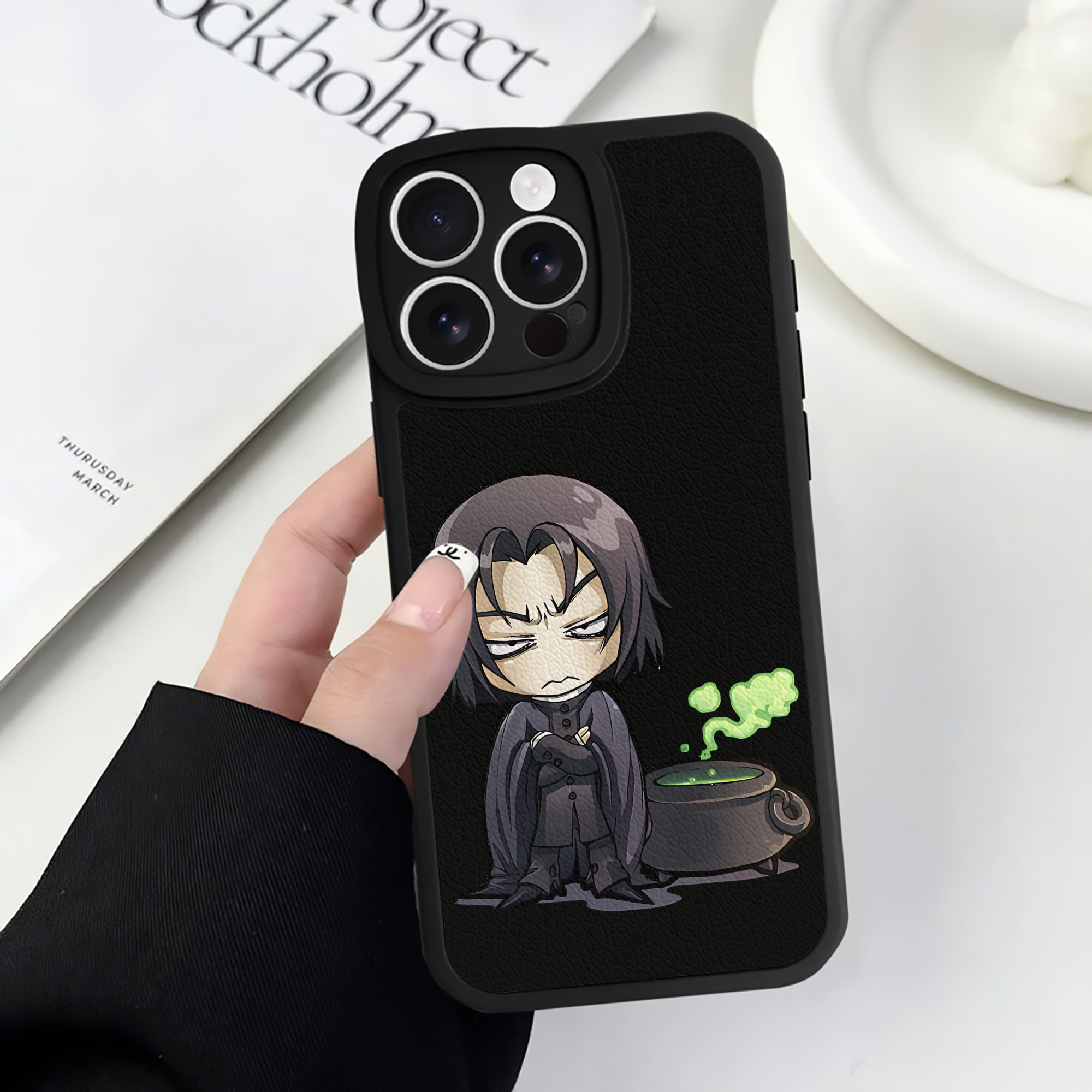 （画像用） Harry Potter ハリー・ポッターシリーズ 【iPhone 16シリーズ対応】シリコンスマホケース（レザー調） 材質：シリコン